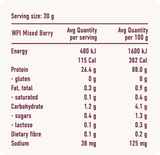 Whey Protein Isolate - 30g Sachet - Mixed Berry